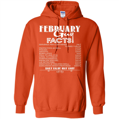 February Guy Facts T-shirt Orange