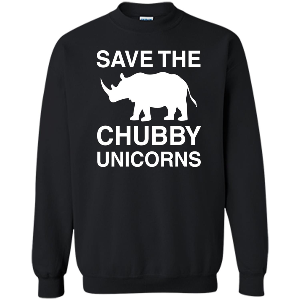 Save the Chubby Unicorns T Shirt For Men, Womens, and Kids Black