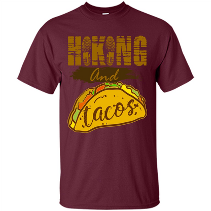 Hiking And Tacos T-shirt Maroon