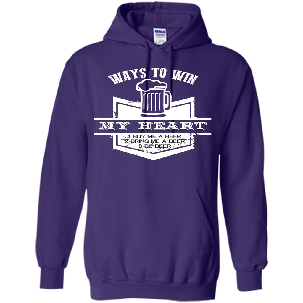 Beer T-shirt Ways To Win My Heart Purple