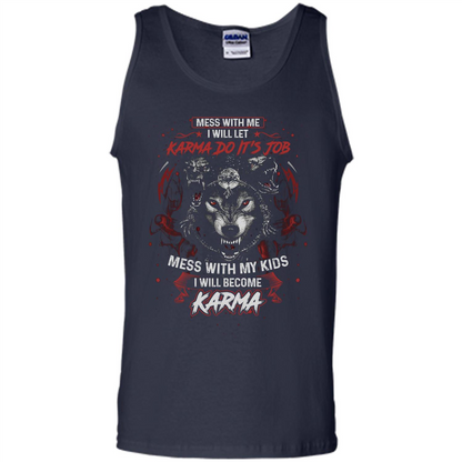 Mess With Me Ill Let Karma Do Its Job T-shirt Navy
