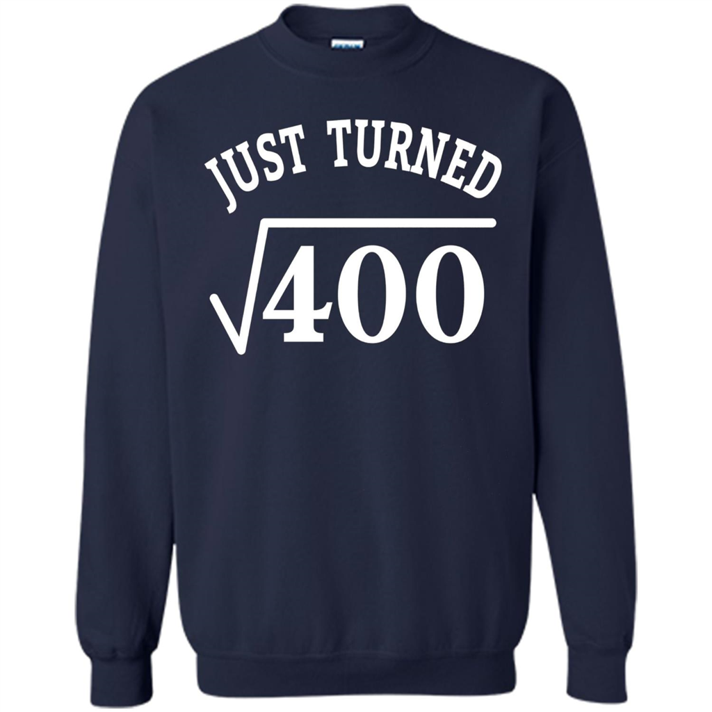 Birthday Gift T-shirt 20 Years Old Just Turn Square Root 400 T-shirt Navy