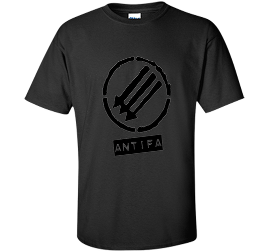 Anti Fascist Antifa Logo T-shirt Black