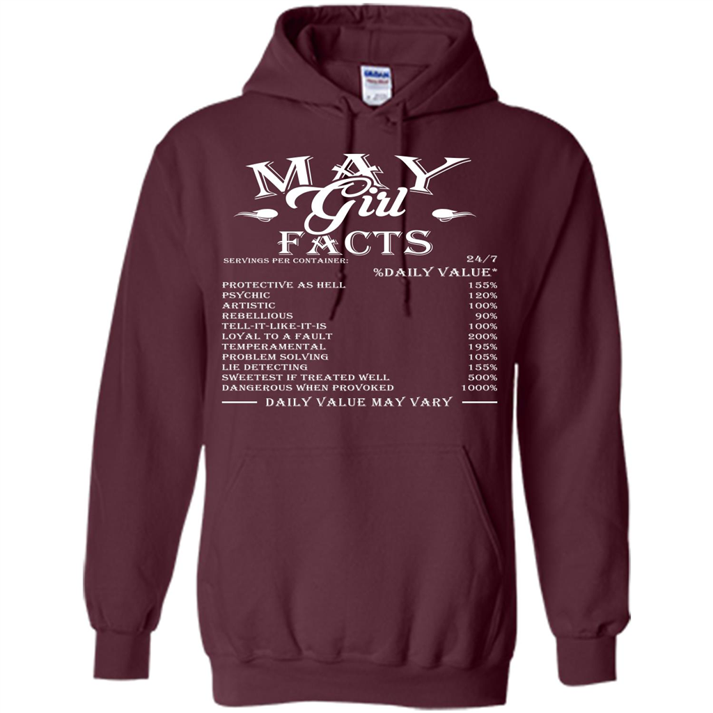 May Girl Facts T-shirt Maroon