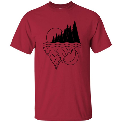 Nature Merged Moon And Sun T-shirt Cardinal