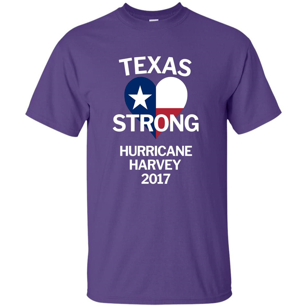 Texas Strong Hurricane Harvey 2017 T-shirt Purple