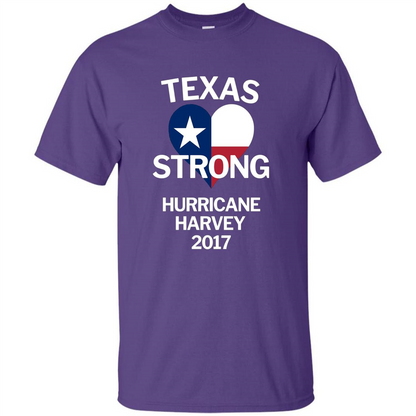 Texas Strong Hurricane Harvey 2017 T-shirt Purple