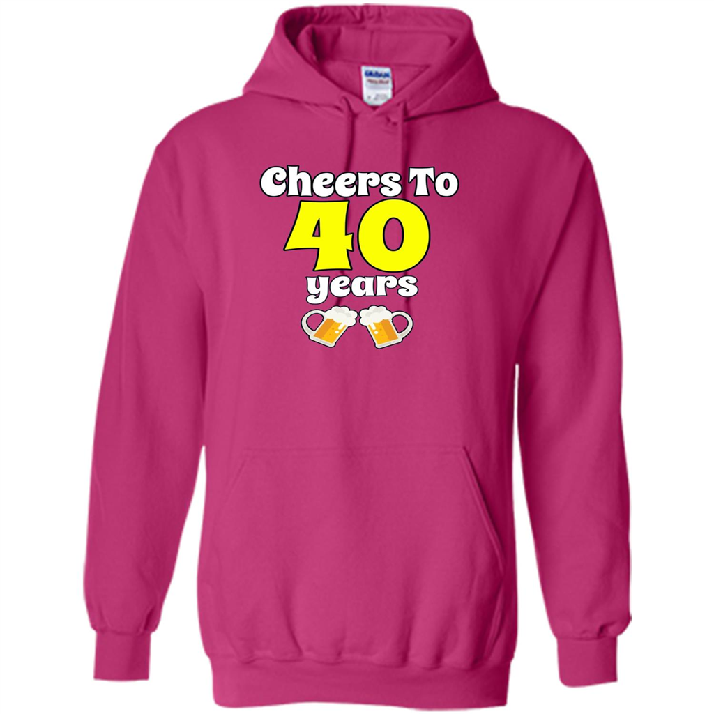 Cheers To 40 Years Birthday Or Wedding Anniversary T-shirt Heliconia