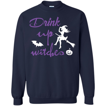 Halloween T-shirt Drink Up Witches T-shirt Navy