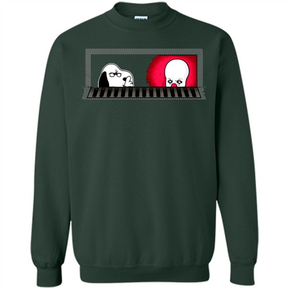 Movie T-shirt Snoopy Vs It T-shirt Forest Green