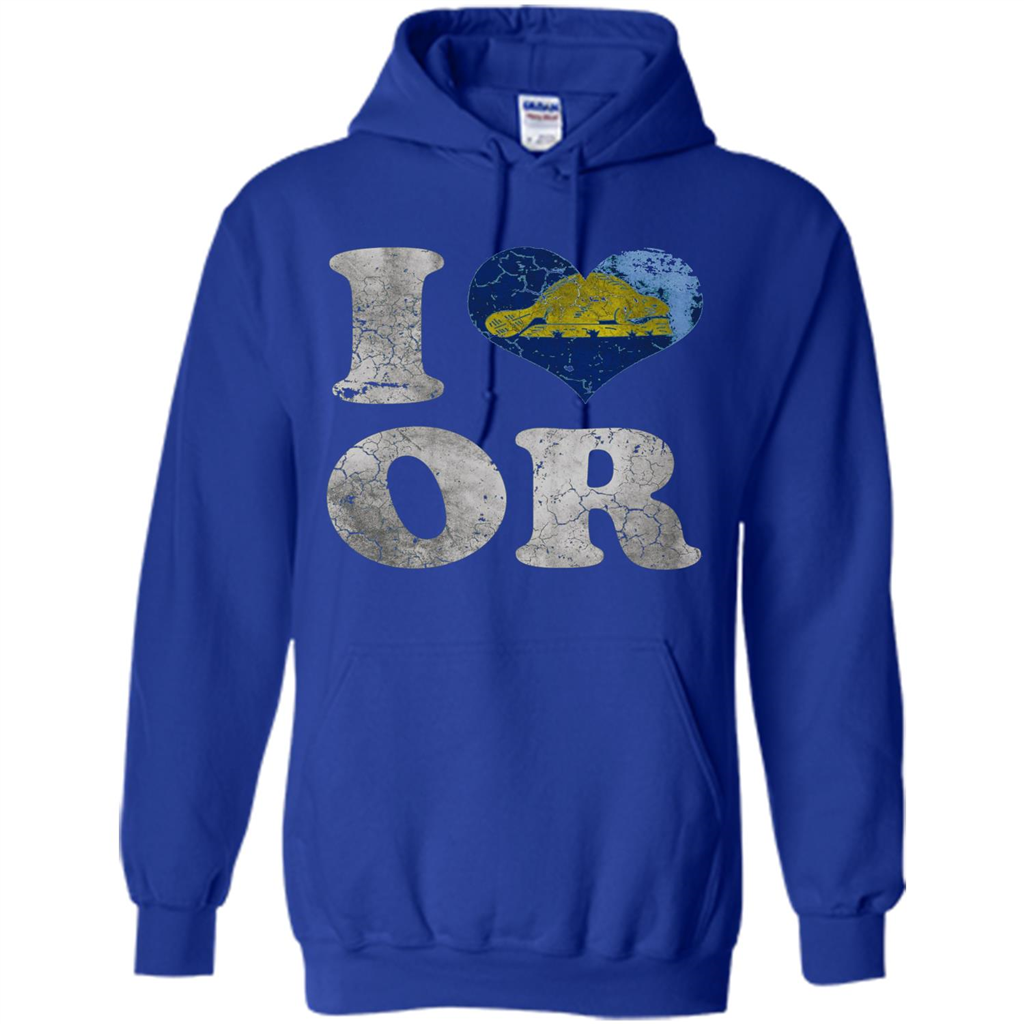 I Love Oregon T-shirt American States T-shirt Royal