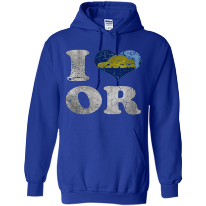 I Love Oregon T-shirt American States T-shirt Royal
