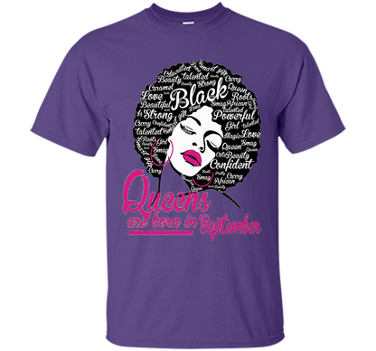 Queens Are Born In September - Strong Black Woman T-shirt