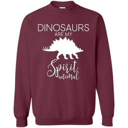 Dinosaur T-Shirt Dinosaurs Are My Spirit Animal Maroon