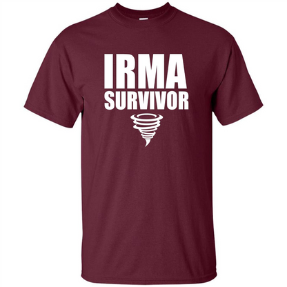 Hurricane Irma Survivor T-shirt Maroon