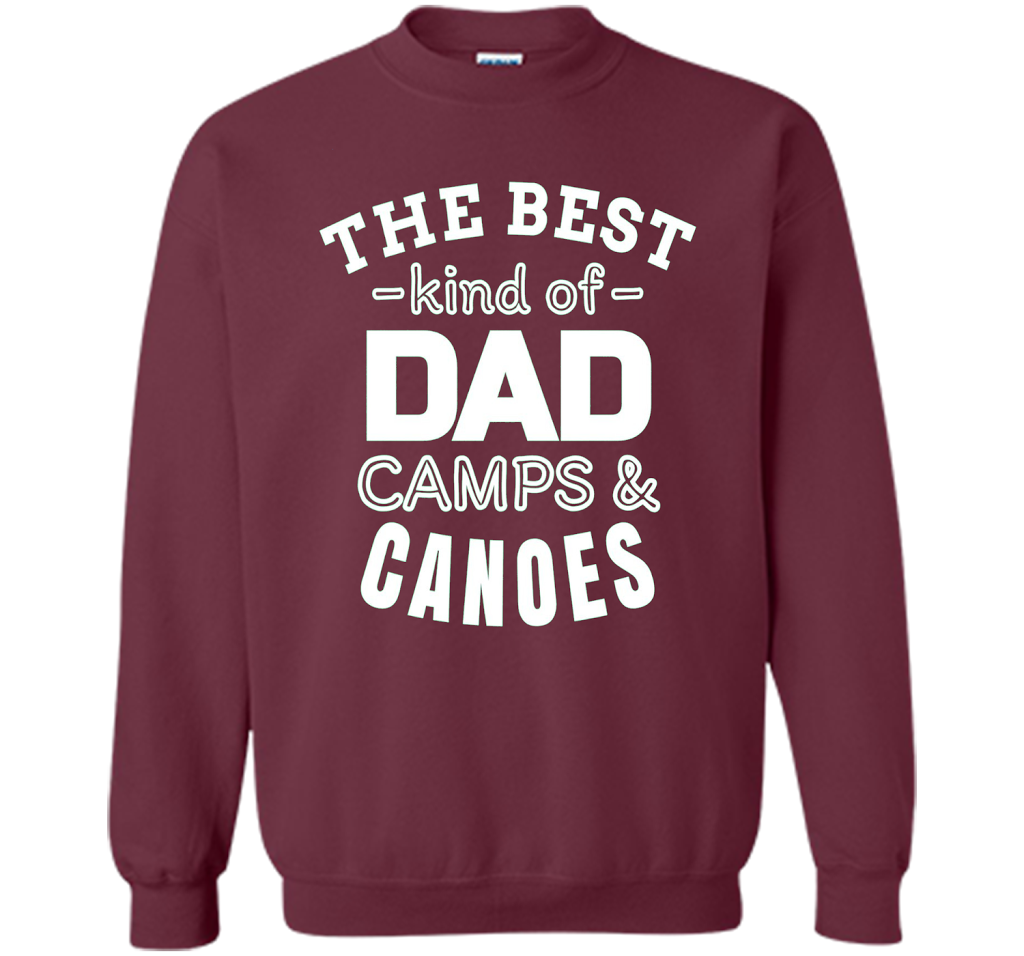Men's Father's Day t shirt for Dad who camps and canoes t-shirt Maroon