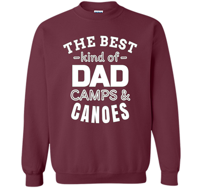Men's Father's Day t shirt for Dad who camps and canoes t-shirt Maroon