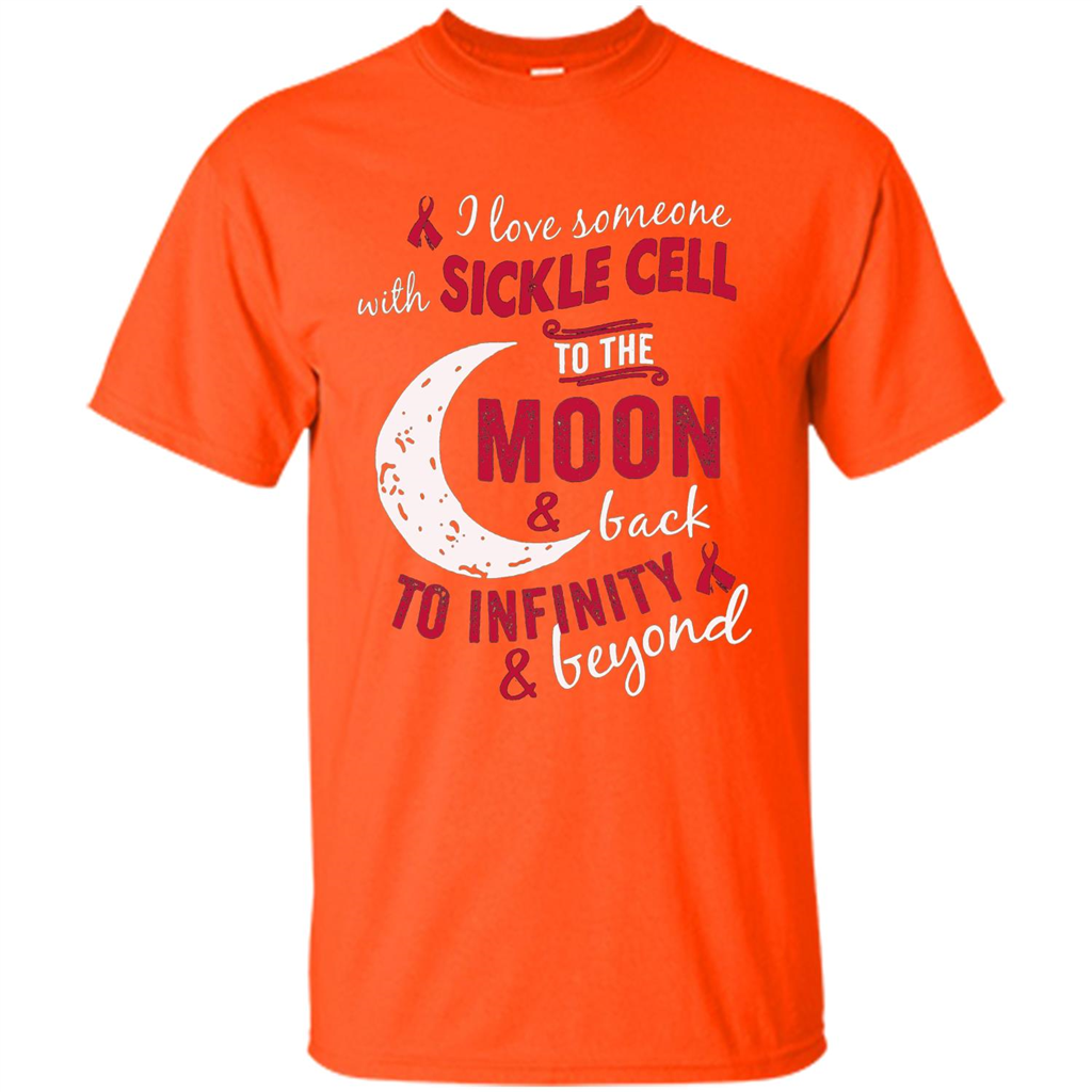 I Love Someone With Sickle Cell To The Moon And Back T-shirt Orange