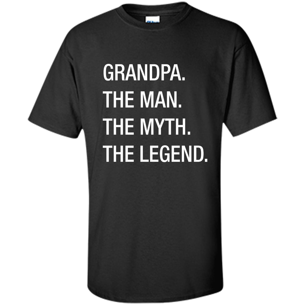 Grandpa The Man The Myth The Legend T-shirt Black