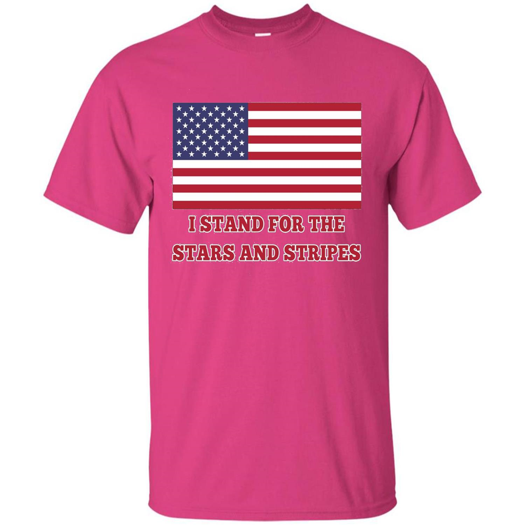 I Stand For The Star And Stripes American Flag T-shirt Heliconia