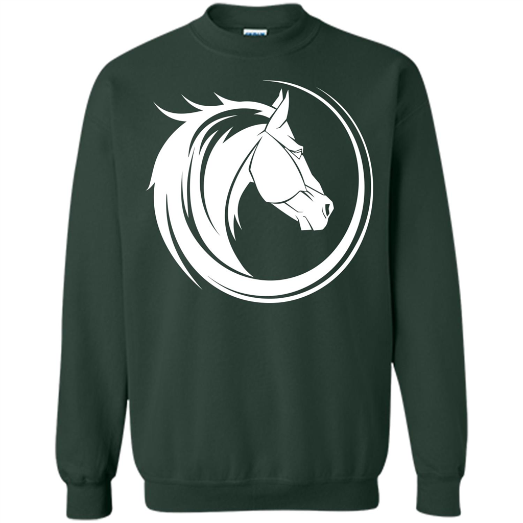 Horse Lover T-shirt Horse Circle Forest Green