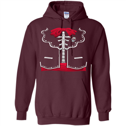 Halloween Costume Dia De Los Muertos T-Shirt Day Of The Dead Maroon