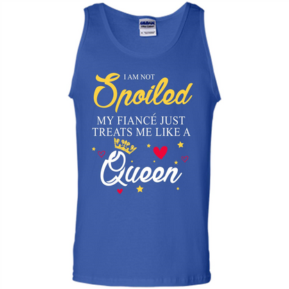 I Am Not Spoiled My Fiance Just Treats Me Liked A Queen T-shirt Royal