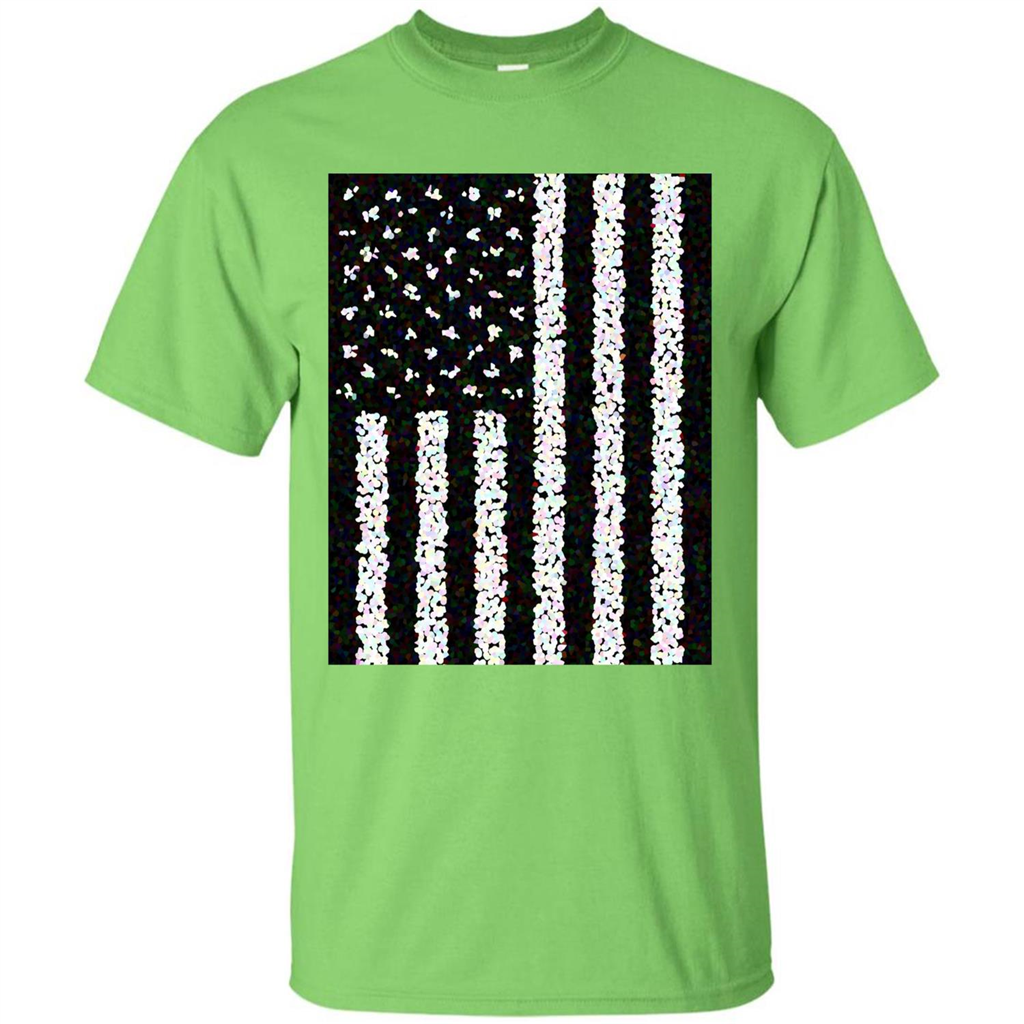 American Flag T-shirt Lime