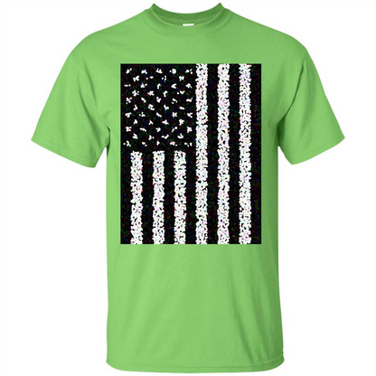 American Flag T-shirt Lime