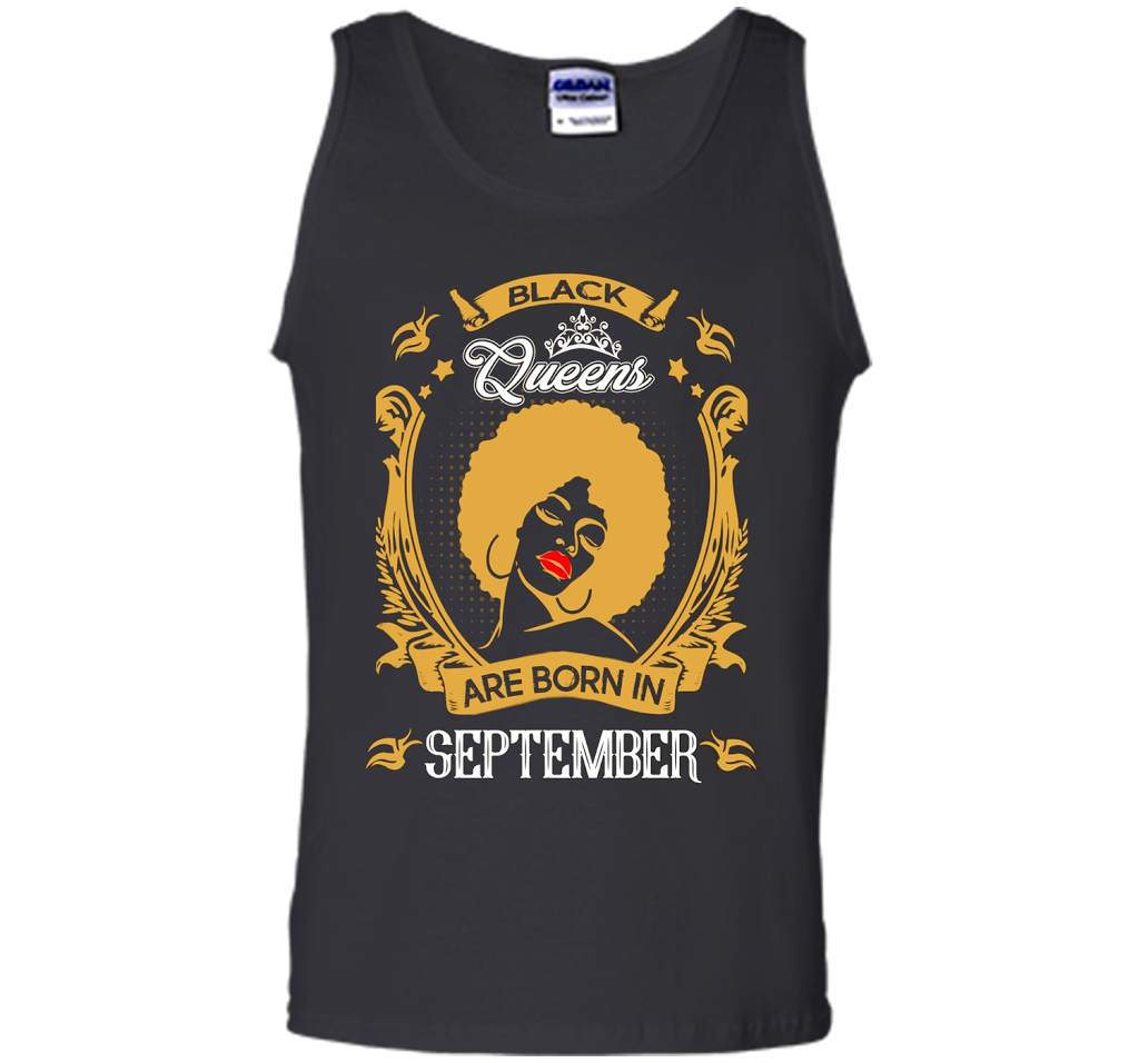 September T-shirt Black Queens Are Born In September T-shirt Black