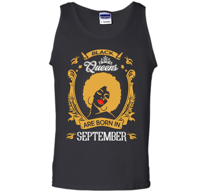 September T-shirt Black Queens Are Born In September T-shirt Black