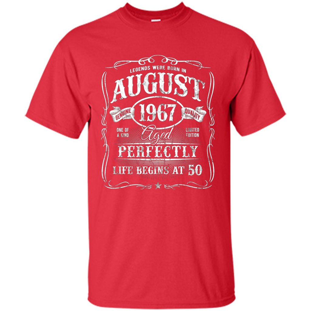 Legends Were Born In August 1967 T-shirt Red