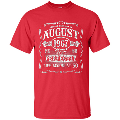 Legends Were Born In August 1967 T-shirt Red