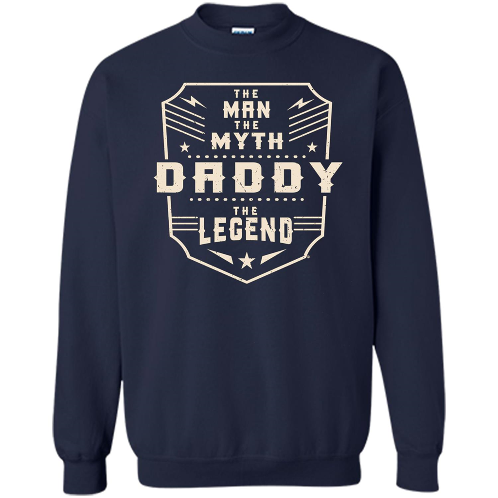 Fathers Day T-shirt The Man The Myth The Daddy The Legend Navy
