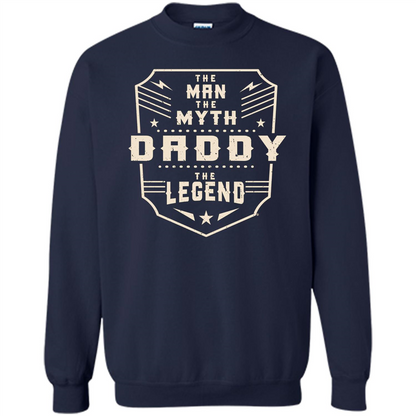 Fathers Day T-shirt The Man The Myth The Daddy The Legend Navy