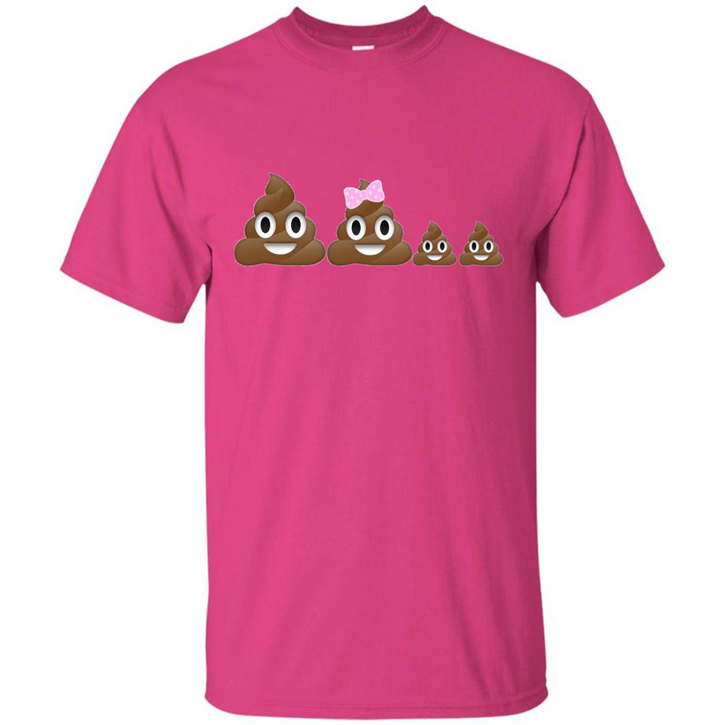 Poop Family Emoji Emoticon Smiley T-shirt Heliconia