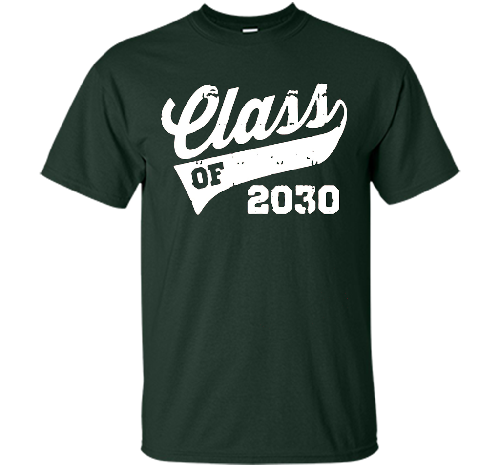 Kindergarten T-shirt Class Of 2030 Kindergarten Style T-shirt Forest Green