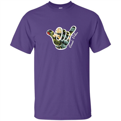 Shaka Good Vibes T-shirt Purple