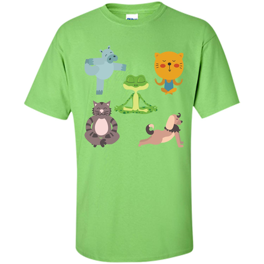 Yoga Animals T-shirt Sphynx Yoga Lime