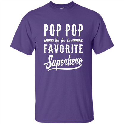 Pop Pop Superhero Fathers Day Gifts Dad Grandpa Men T-shirt