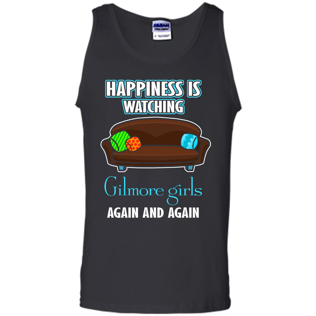 Movie T-shirt Happiness Is Watching Again And Again Black