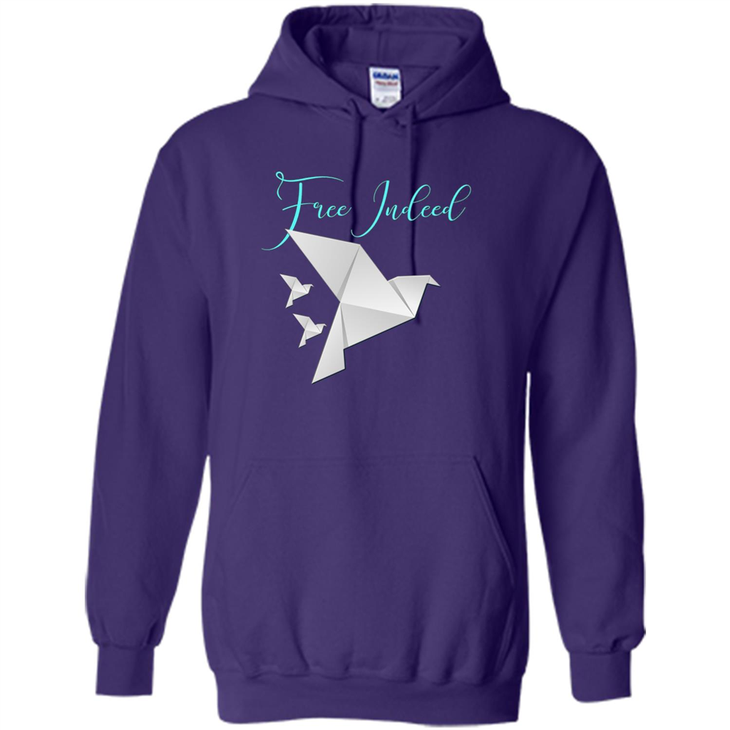 Free Indeed Origami Bird T-shirt Christian T-shirt Purple