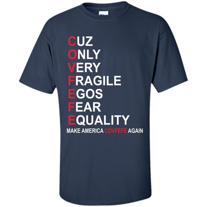 American T-shirt Make America Covfefe Again Navy