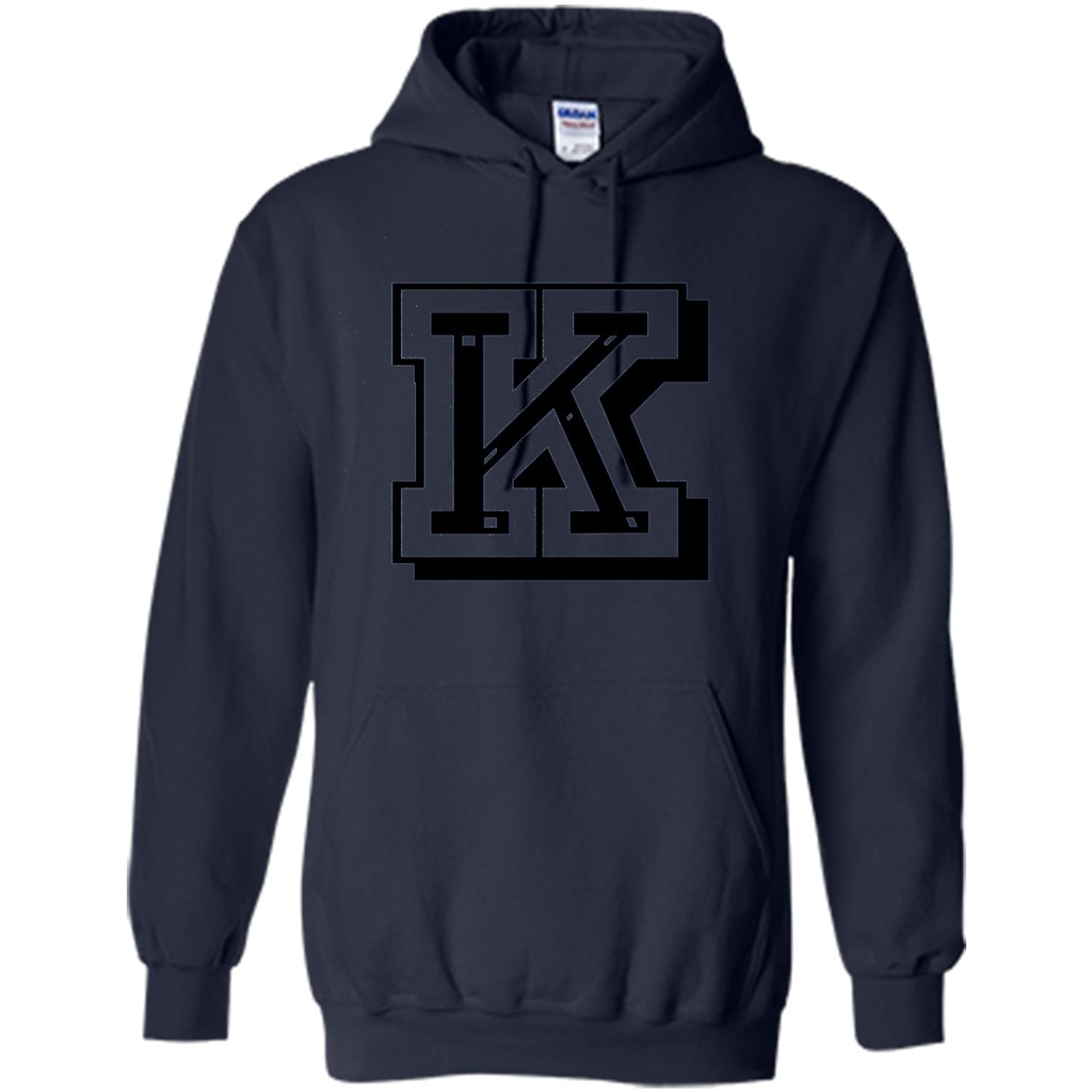 Letter K Initial T-Shirt for Names or Spelling Words Navy