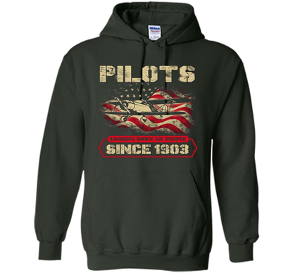 Pilots Looking Down On People Since 1903 T-shirt Forest Green