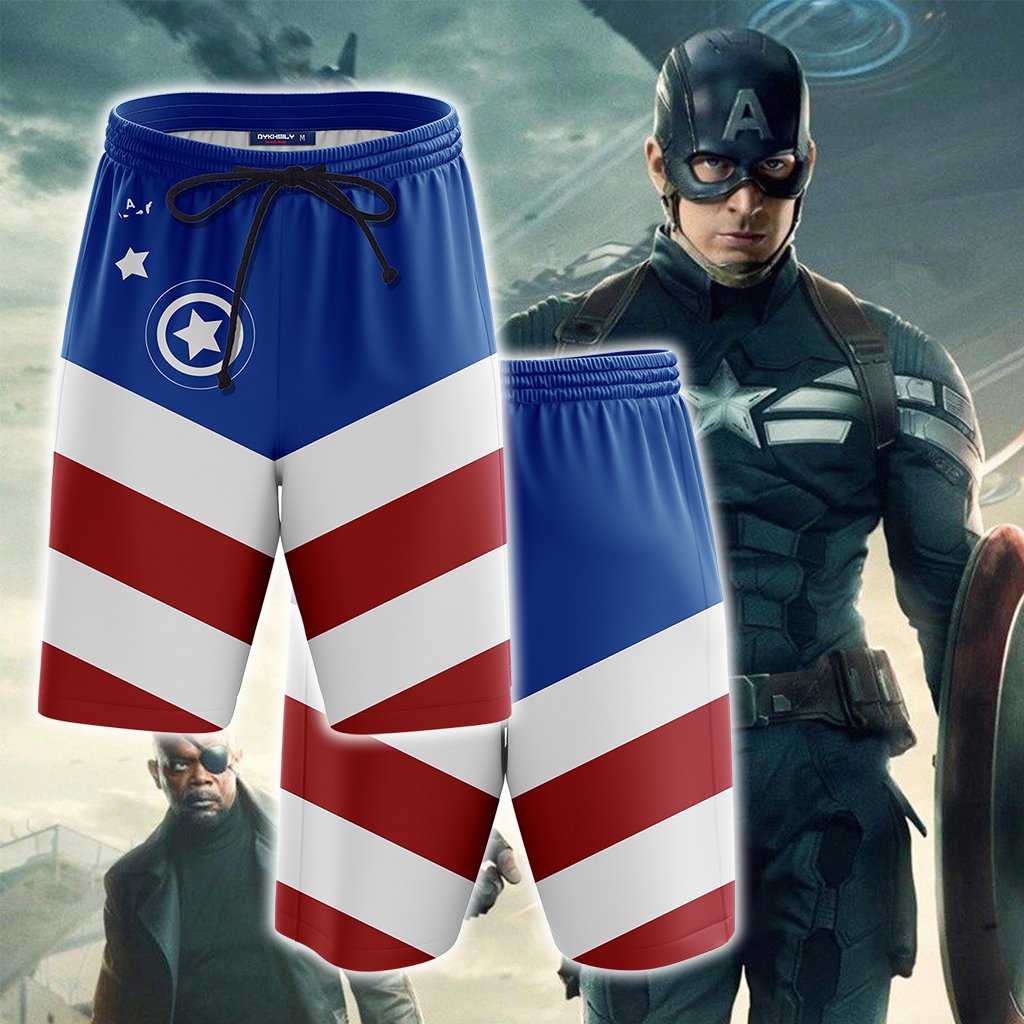 Captain America New Collection Beach Short Version 1