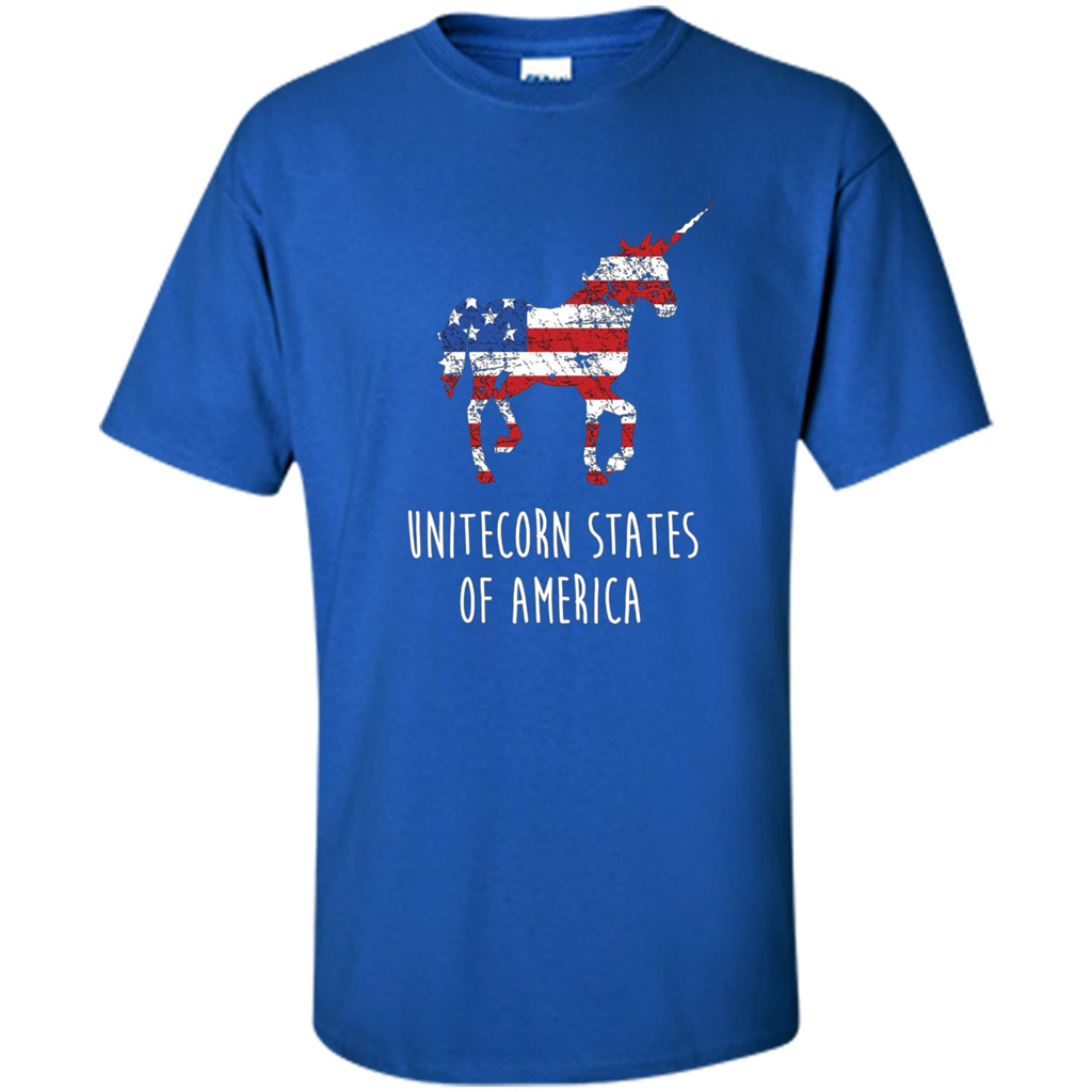 Unicorn T-shirt Unitecorn States of America Funny 4th of July Royal