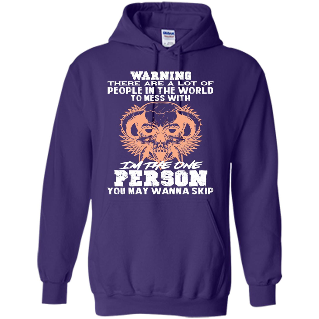 Funny Gift T-shirt Warning There Are A Lot Of People In The World T-shirt Purple