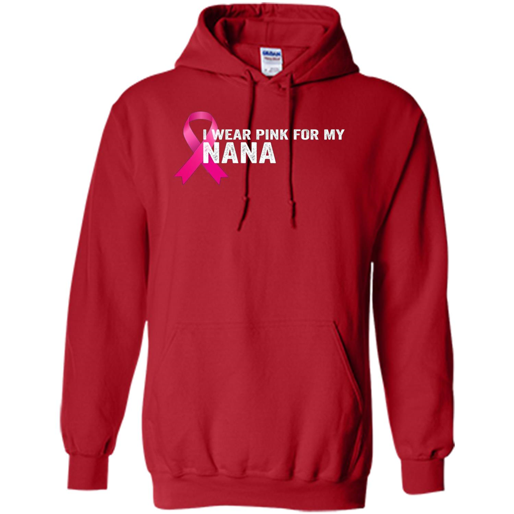 Breast Cancer Awareness T-shirt I Wear Pink For My Nana Red