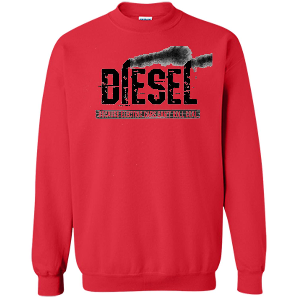 Diesel Rolling Coal T-Shirt Black Smoke Lifted Truck T-Shirt Red